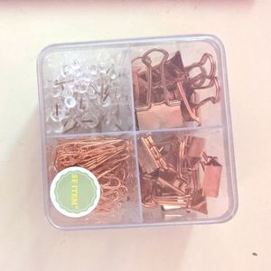 Rose gold office supplies